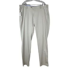 Peter Millar Soft Touch Twill Trouser Light Sand Pima Cotton Pants Size 42x36
